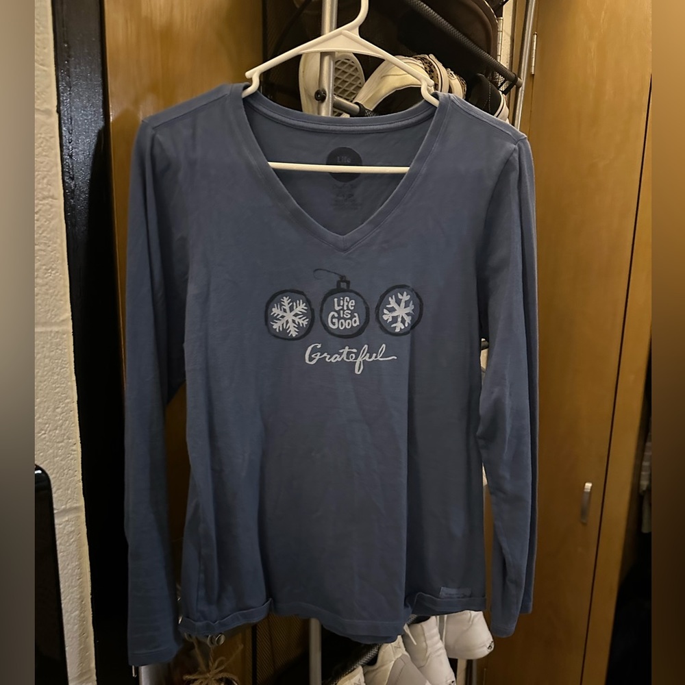Life is Good Small long sleeve. “Grateful”